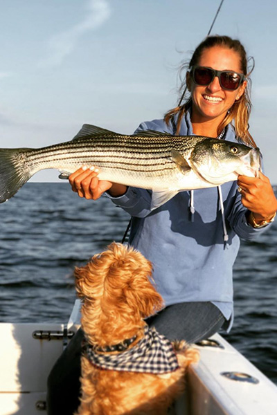 jenny tatelman showing off her big catch