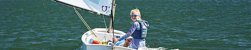 samara walshe enjoys a sail on the water