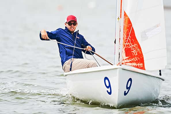 man sailing on the water
