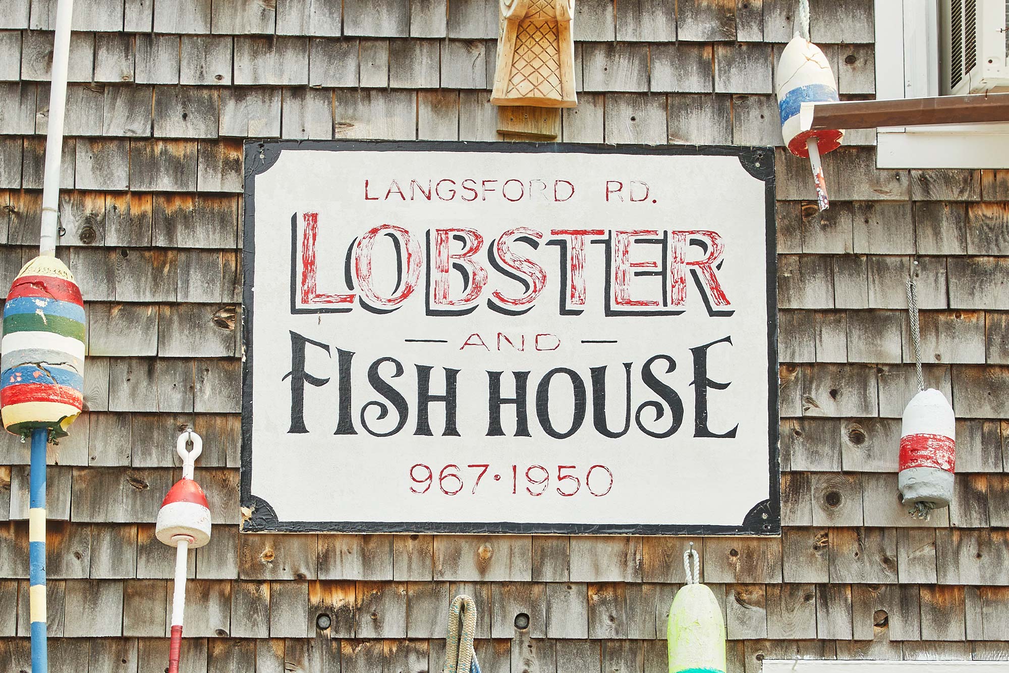 Langsford Road Lobster & Fish House sign