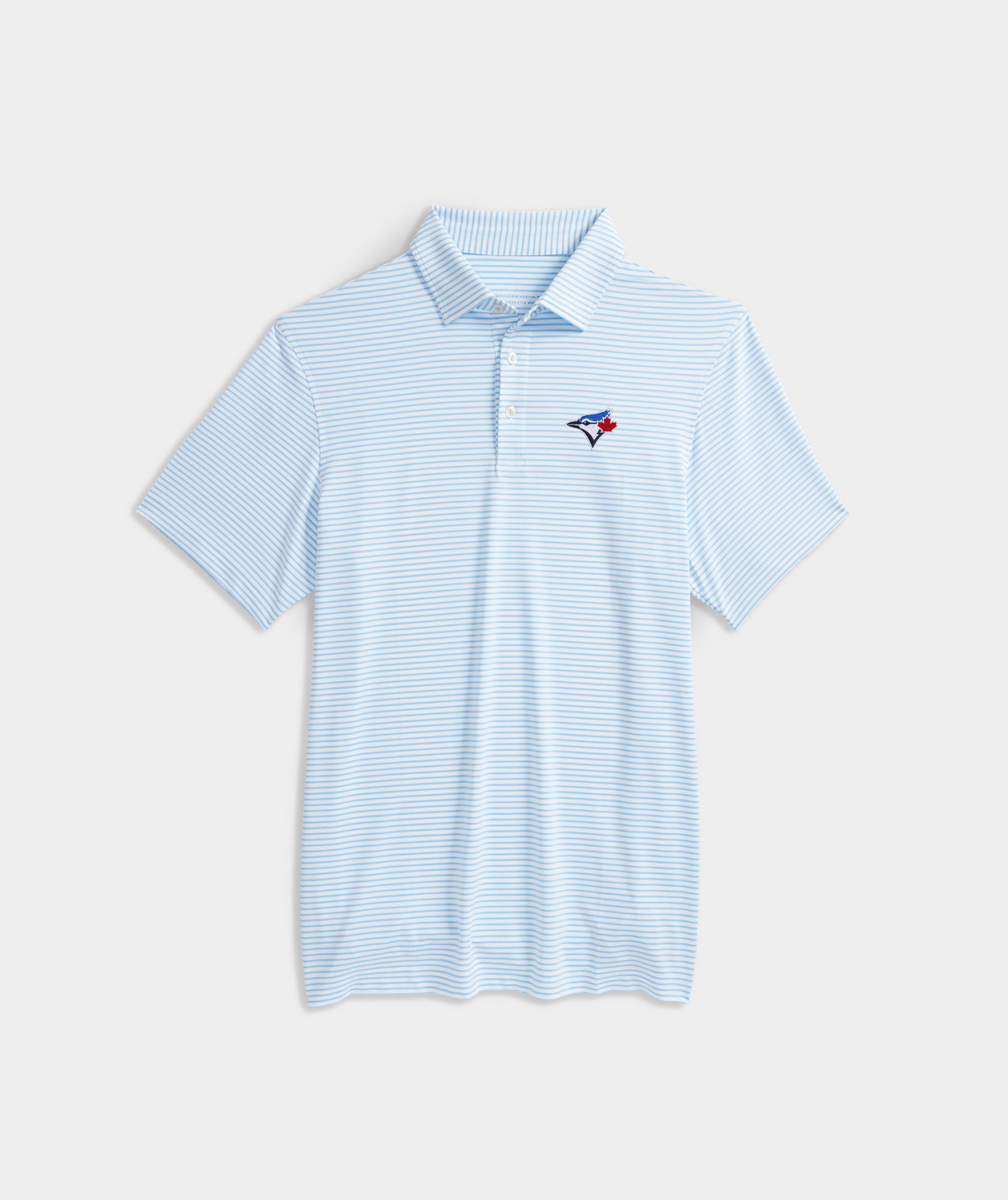 Shop Toronto Blue Jays Bradley Stripe Sankaty Polo at vineyard vines