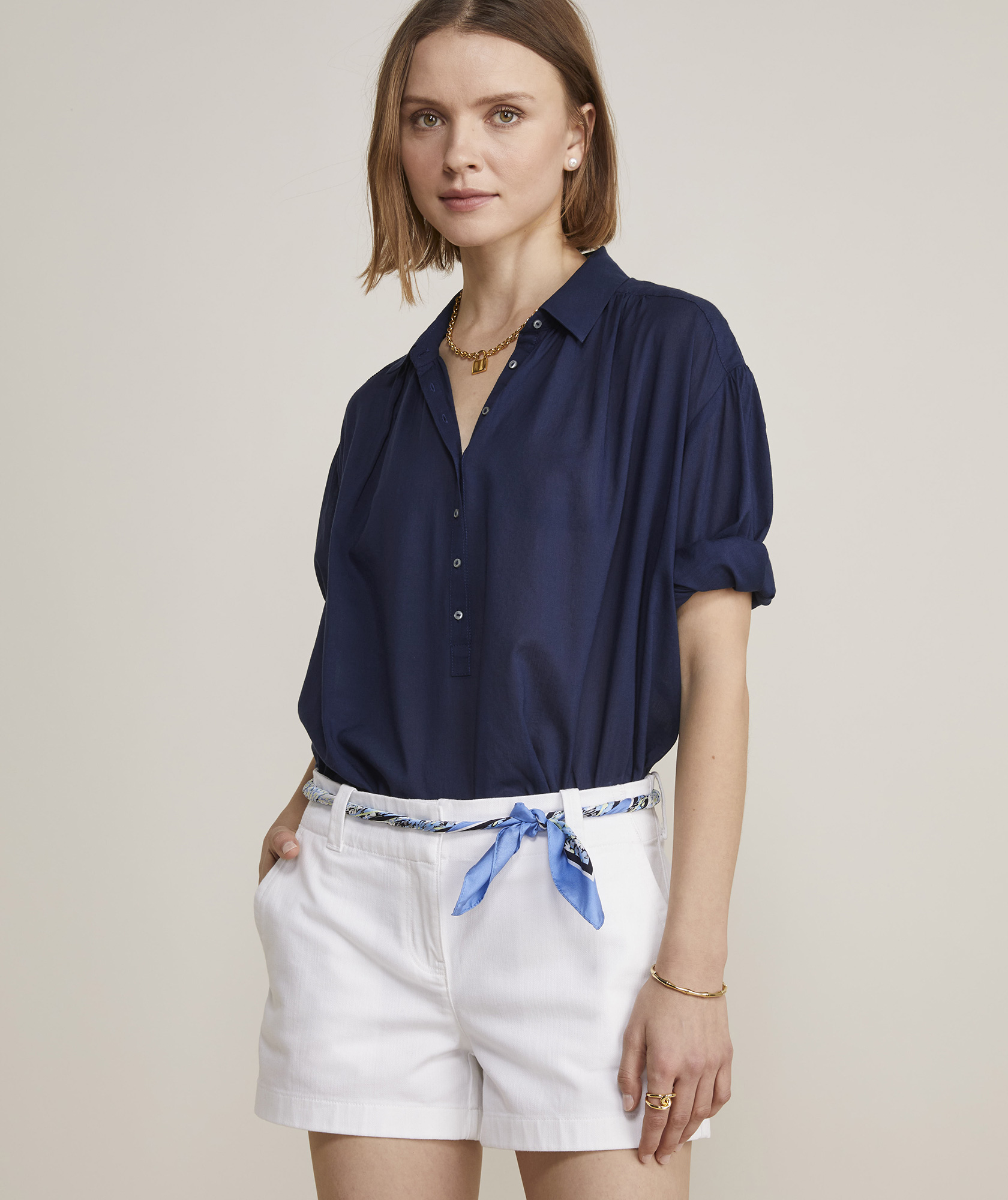 Lightweight Popover Shirt - Nautical Navy