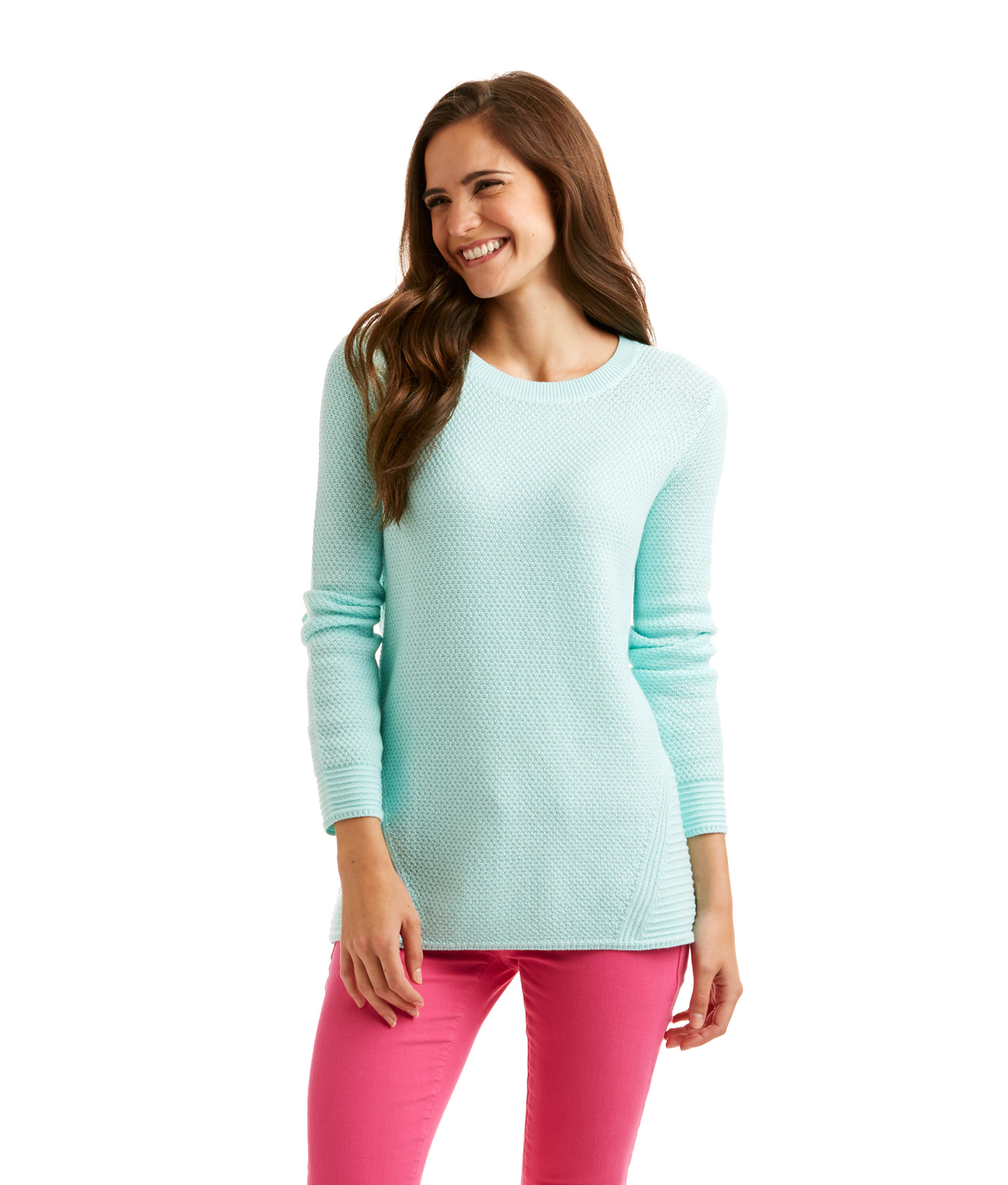NWT Vineyard Vines Cream Textured Stitch Cowl shop Neck Sweater