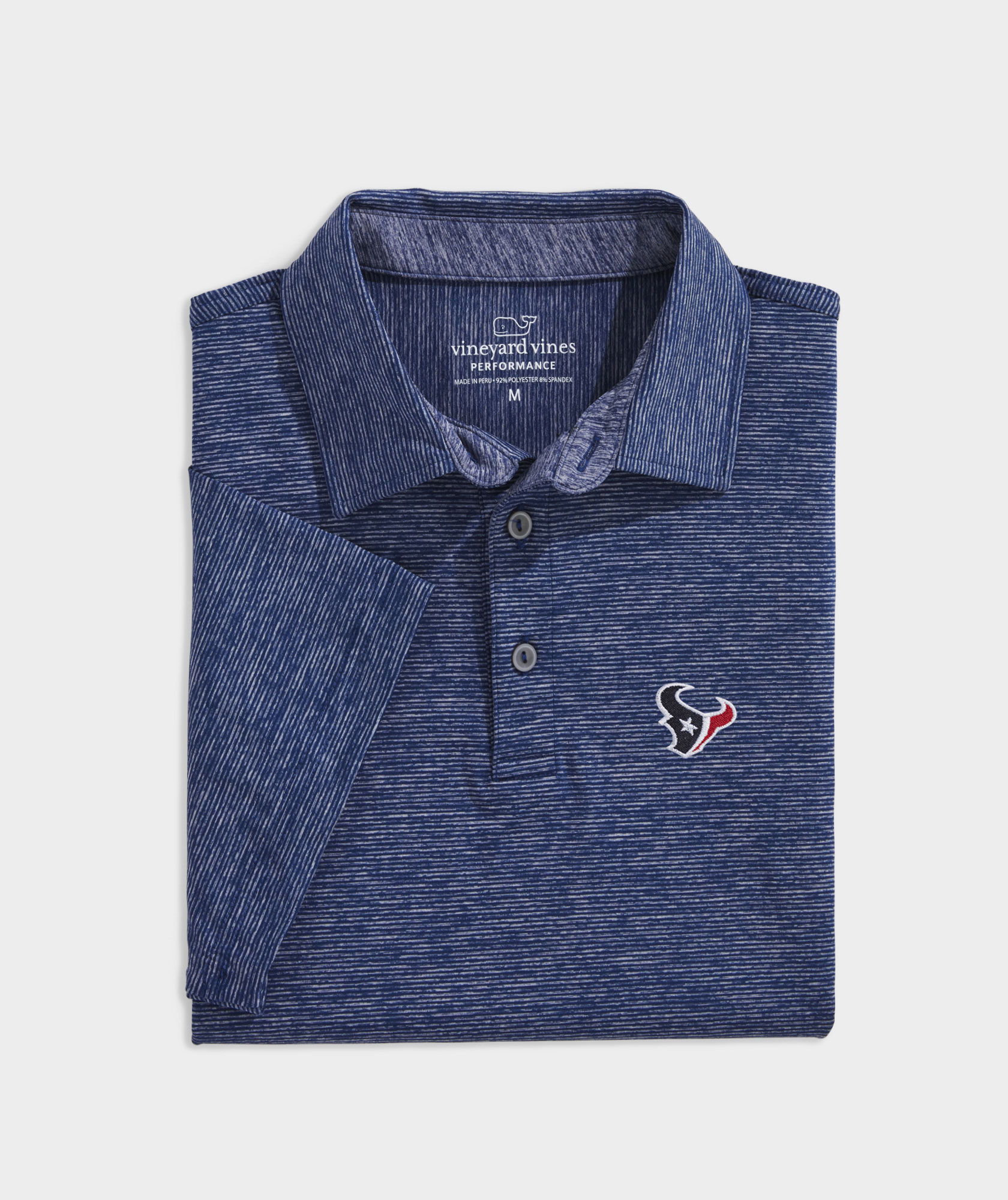 NFL Houston Texans White Blue Polo Shirt