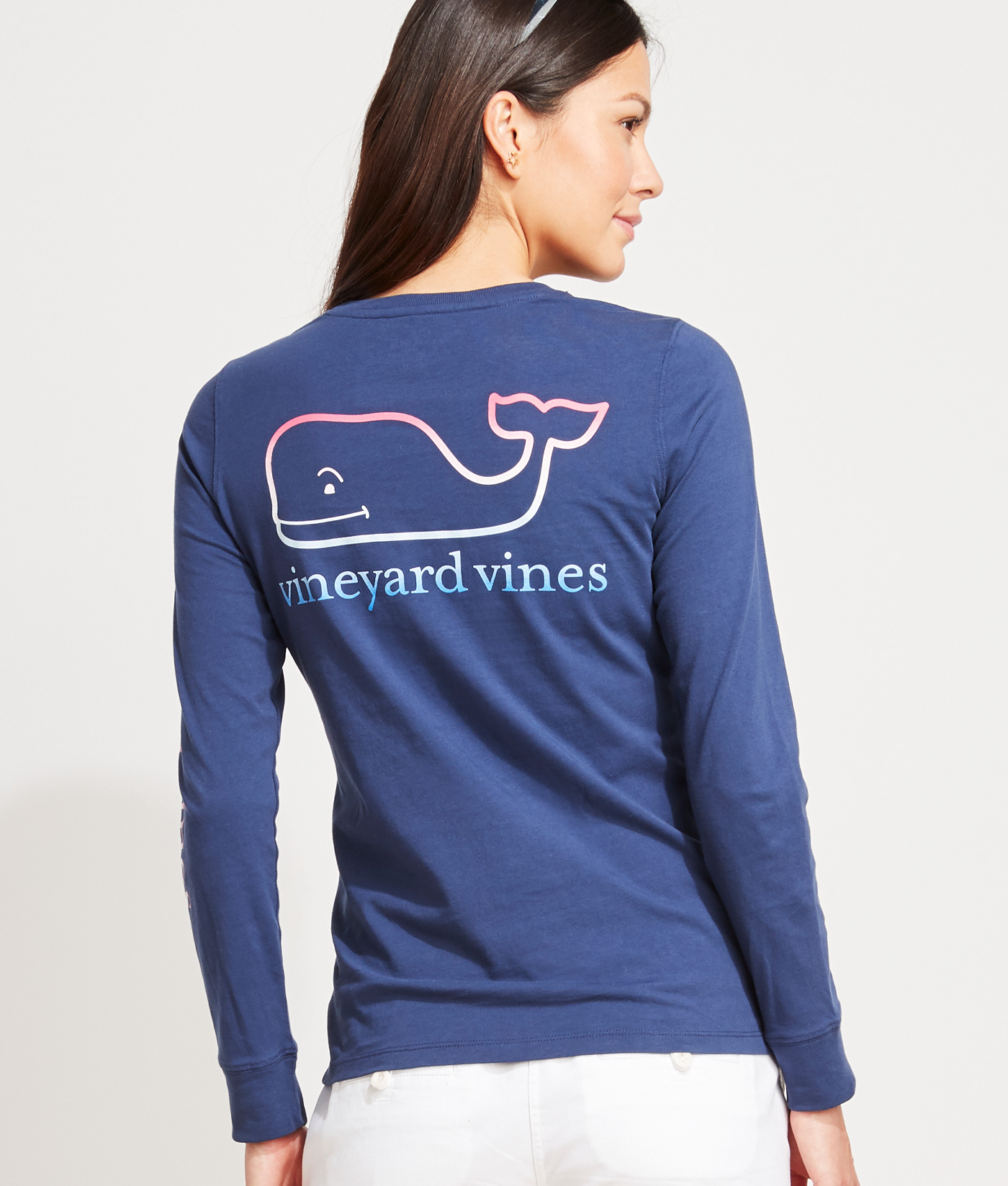 Shop Long-Sleeve Ombre Whale Pocket Tee at vineyard vines