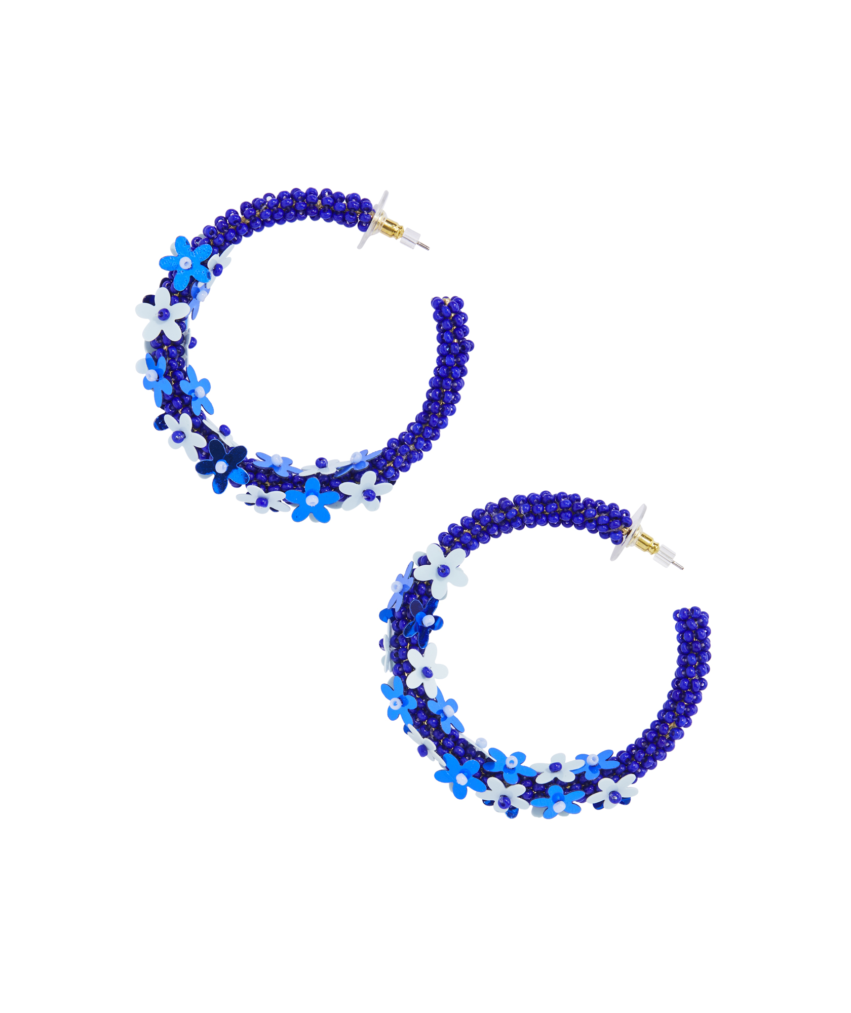 Shop OUTLET Beaded Floral Hoop Earrings at vineyard vines