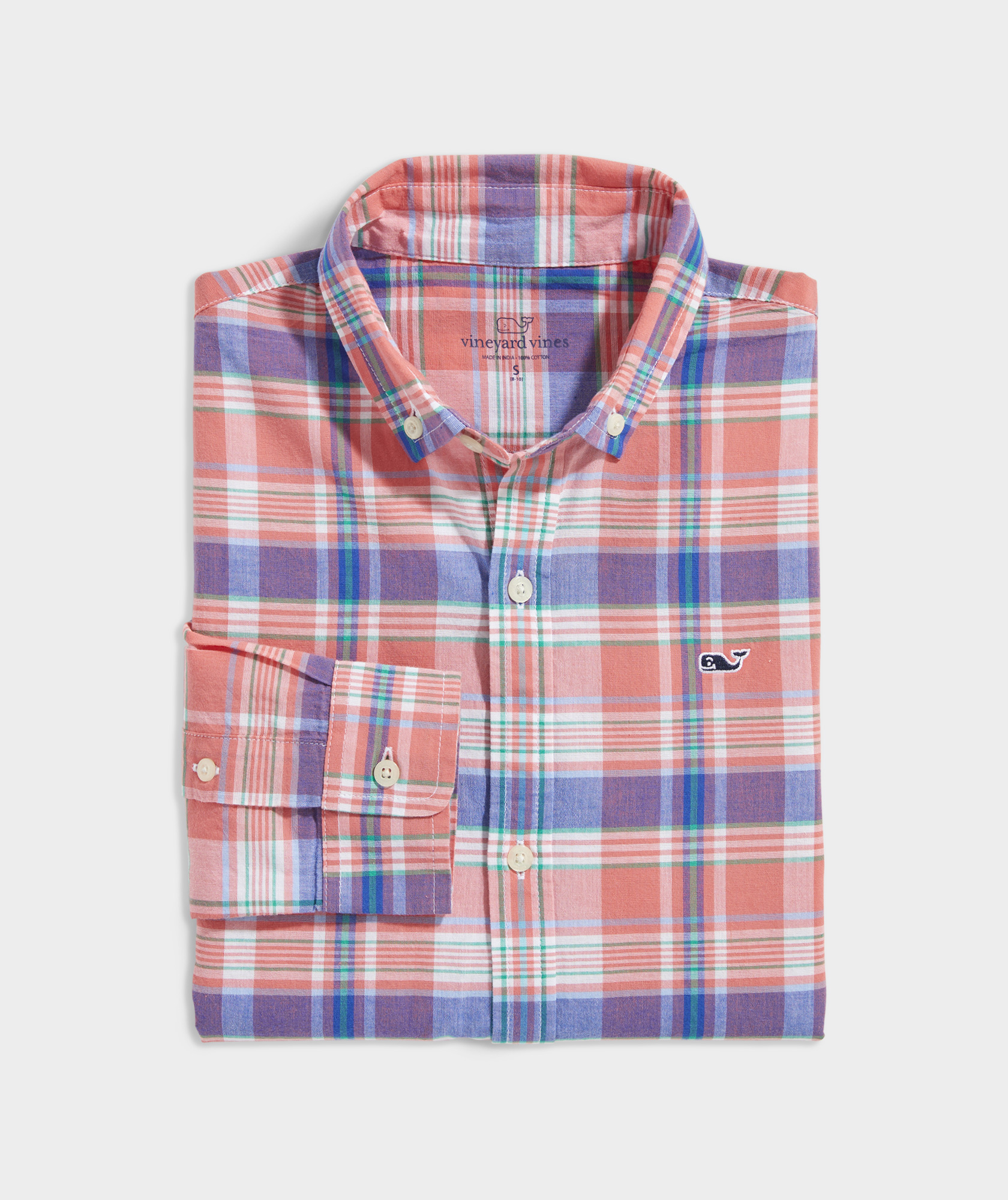 Boys' Cotton Madras Plaid Shirt