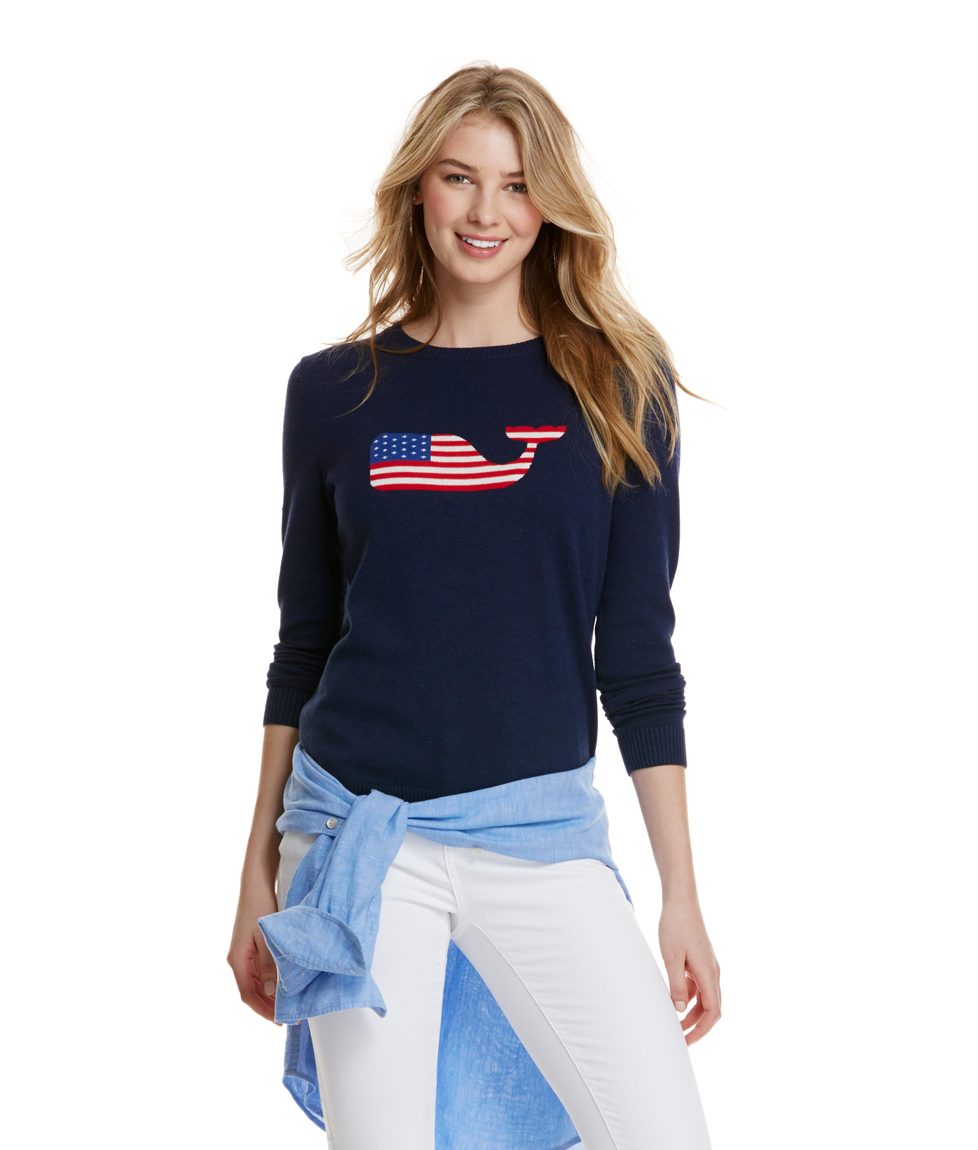 Shop Whale Flag Intarsia Sweater at vineyard vines