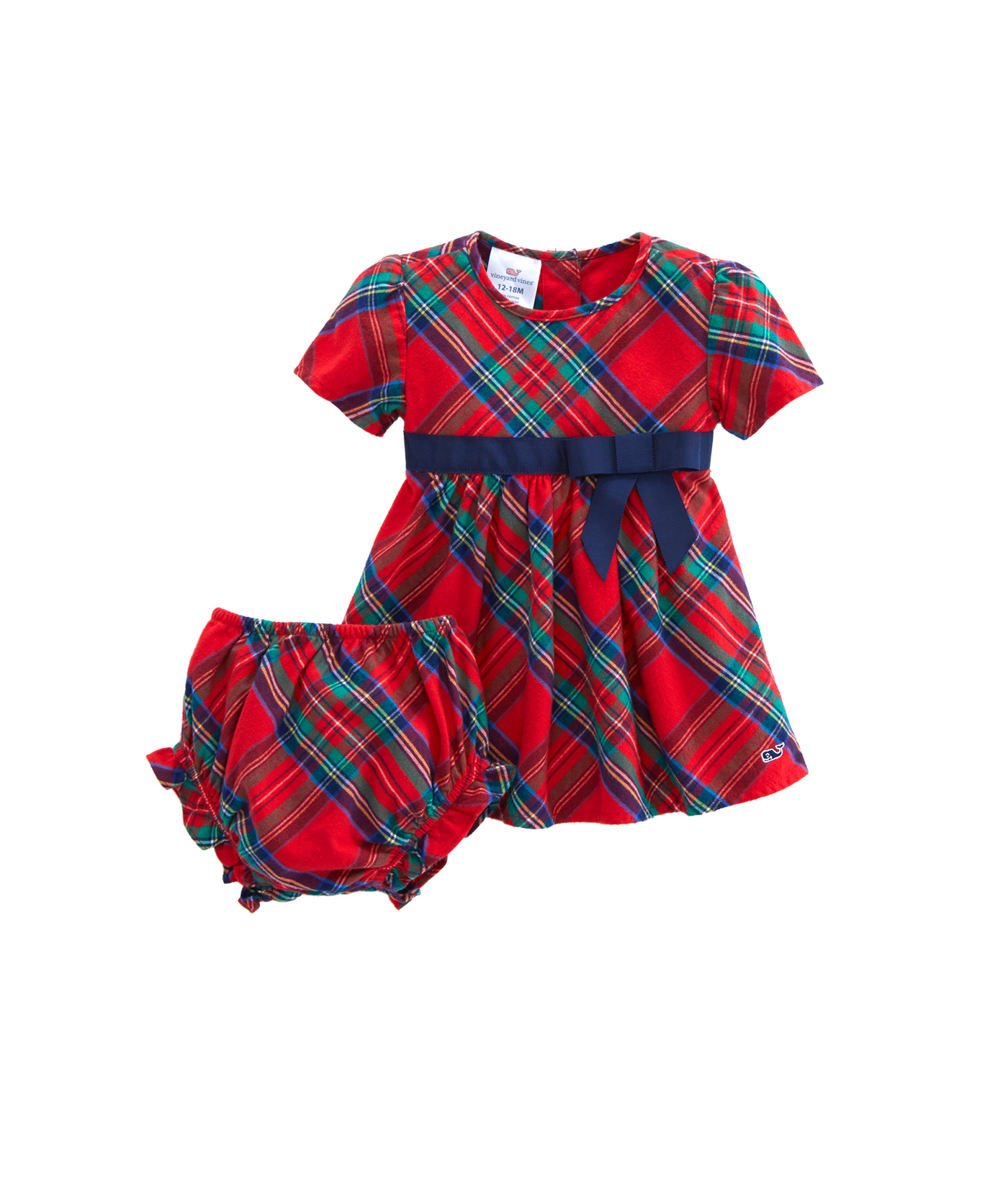 red plaid baby dress