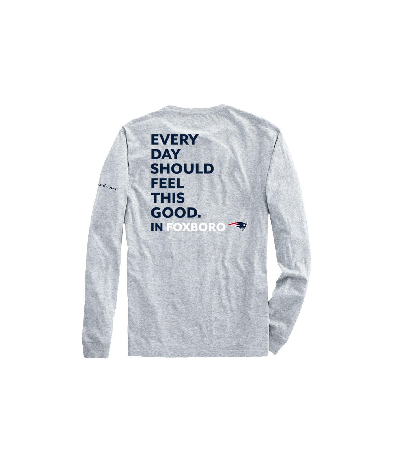 New York Giants Vineyard Vines Every Day Should Feel This Good Long Sleeve  T-Shirt - Heathered Gray