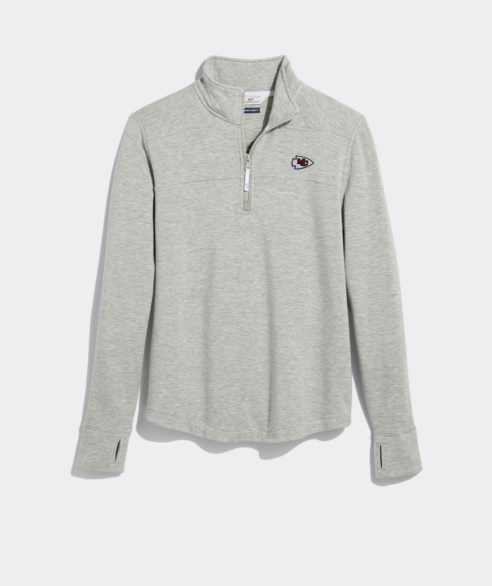 Kansas City Chiefs Vineyard Vines Holiday Long Sleeve T-Shirt - Heathered  Gray