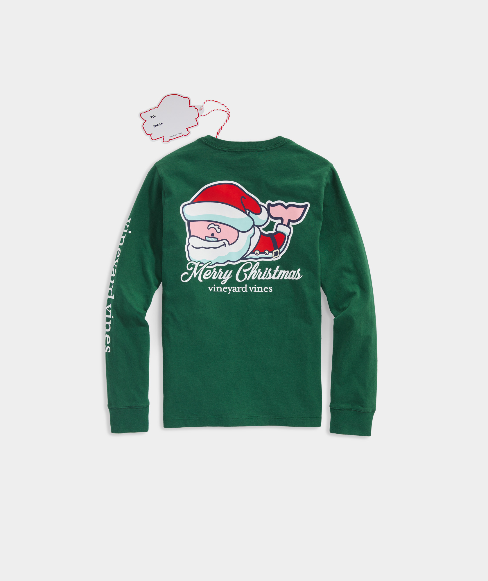 Vineyard Vines Long Sleeve Green Christmas Shirt 2022 Shop Limited-Edition Boys' Santa Whale Long-Sleeve Pocket Tee At Vineyard  Vines