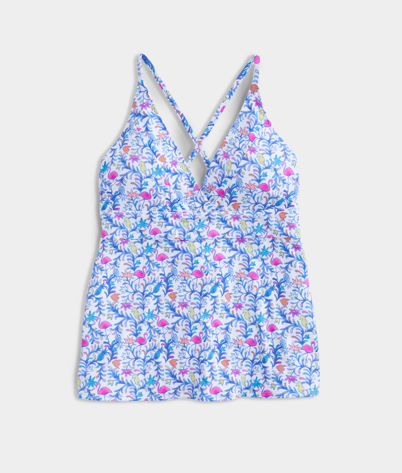 Shop Floral Flamingos Sconset Tankini Top at vineyard vines