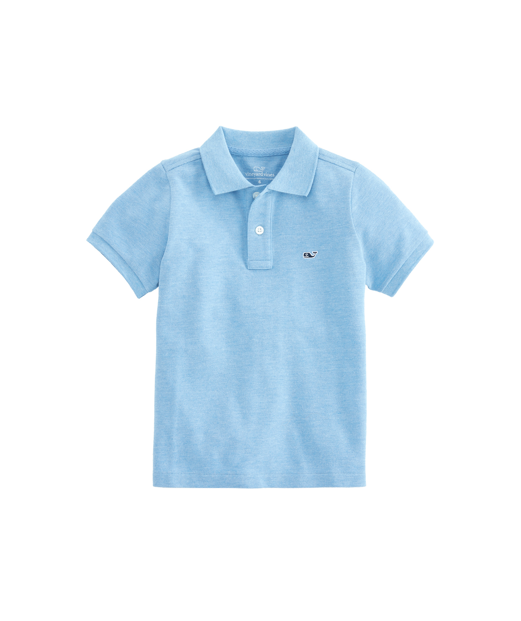 Shop Boys Stretch Pique Heathered Polo at vineyard vines