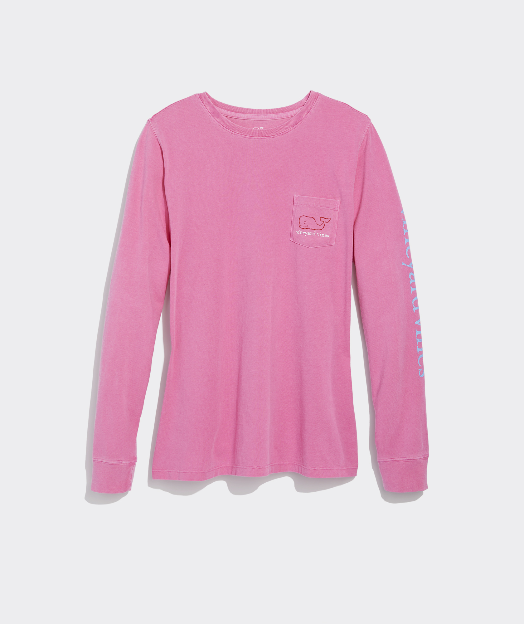 Vineyard Vines Garment Dyed vintage whale long sleeve pocket tee, Large