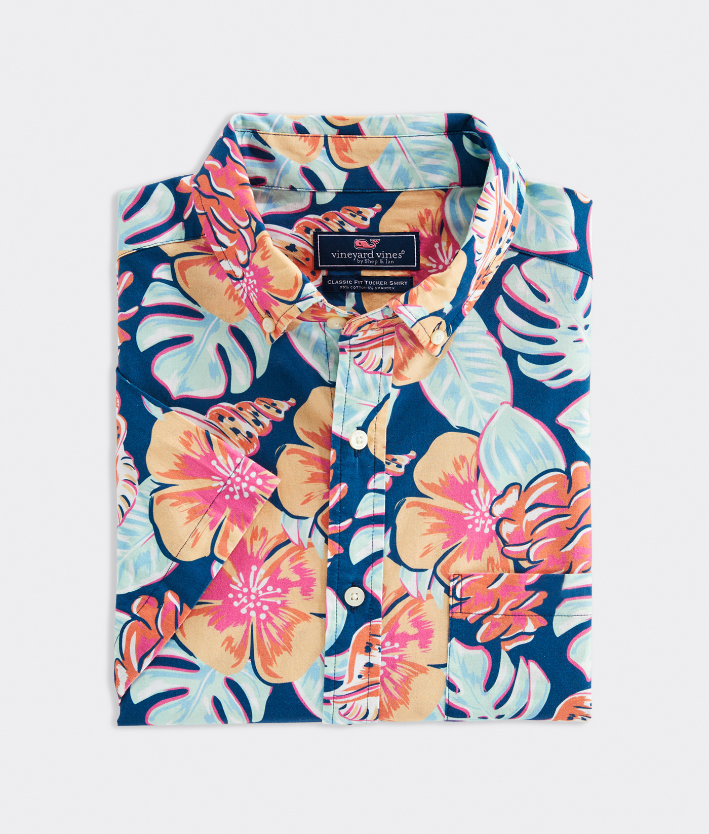 Vineyard Vines Classic Fit Floral Print Short-Sleeve Button-Down