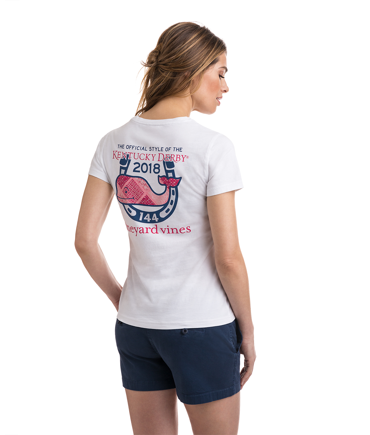 Womens Tees: Patchwork Whale Tee for Women - Vineyard Vines