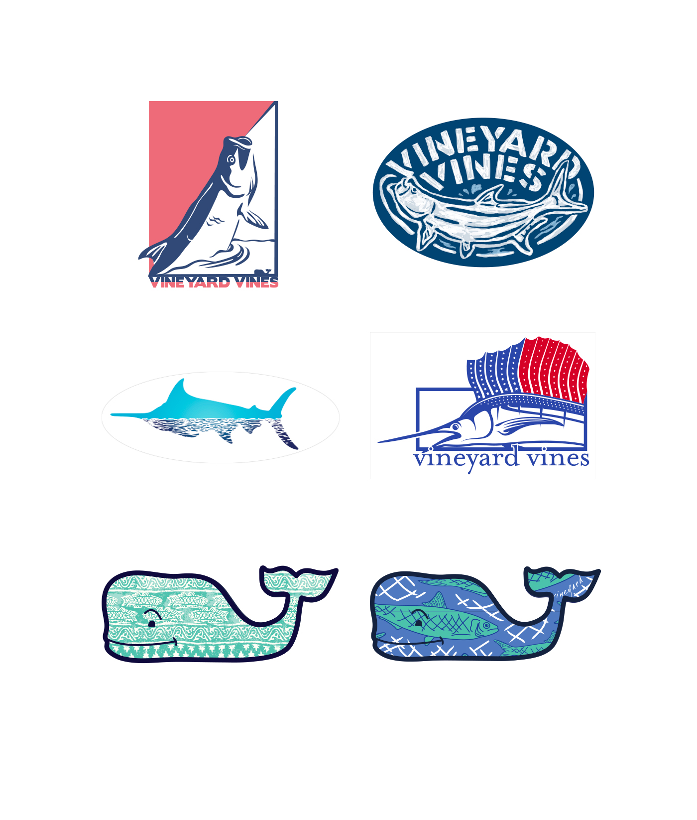 Vineyard Vines Whale Stickers 2024