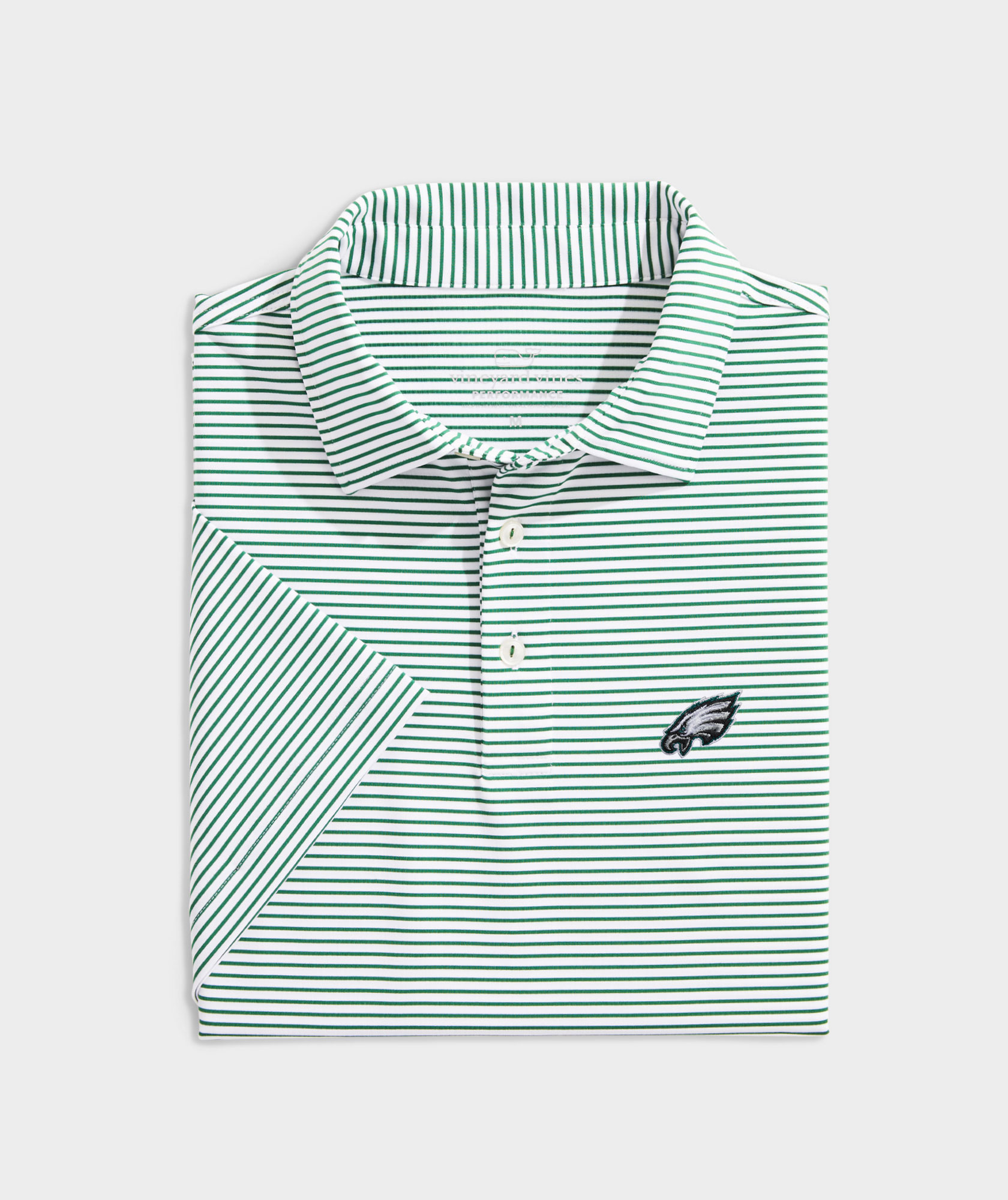 Shop Mens Destin Stripe Sankaty Polo - Philadelphia Eagles at vineyard vines