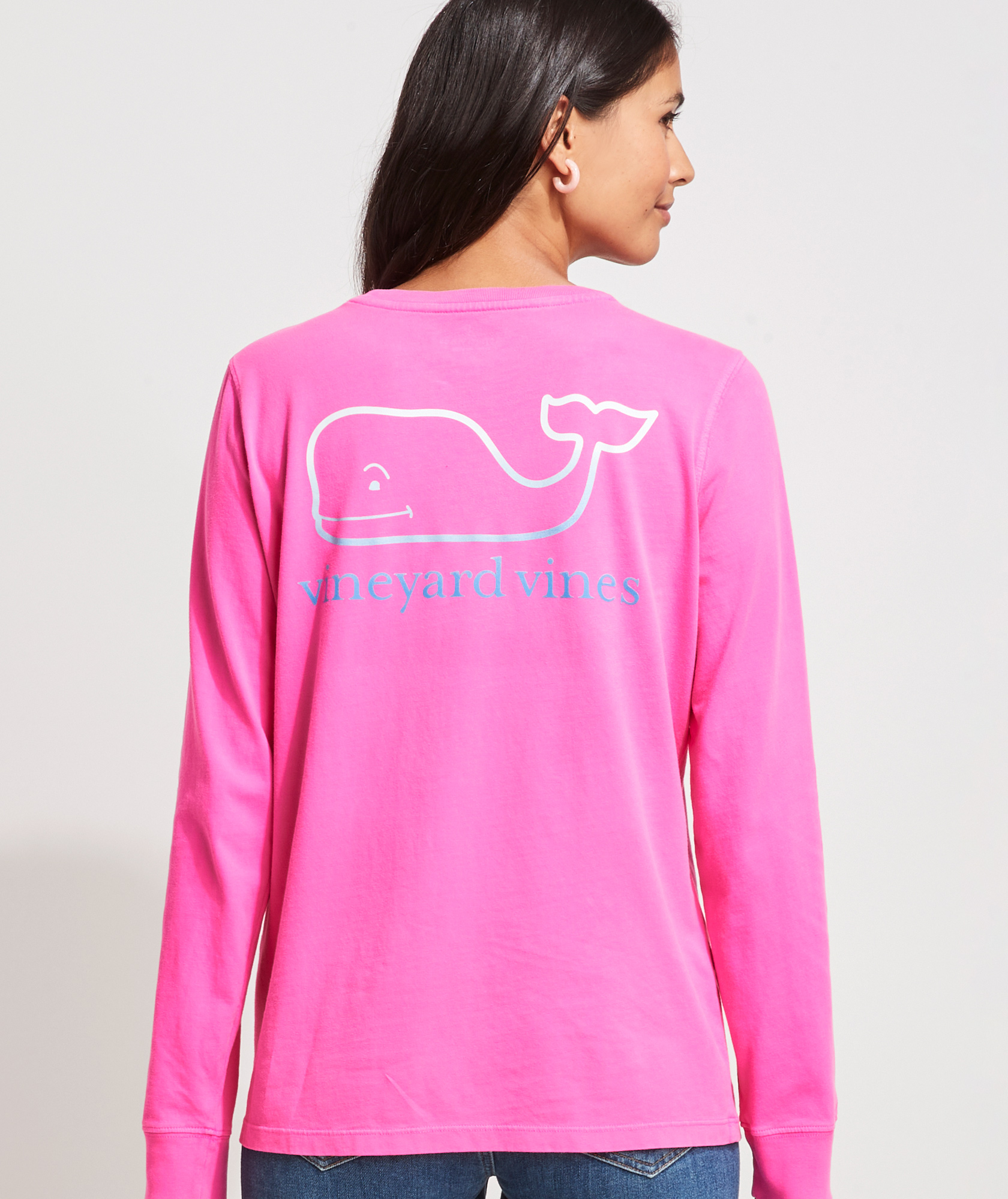 Shop Ombre Whale Long-Sleeve Pocket Tee at vineyard vines