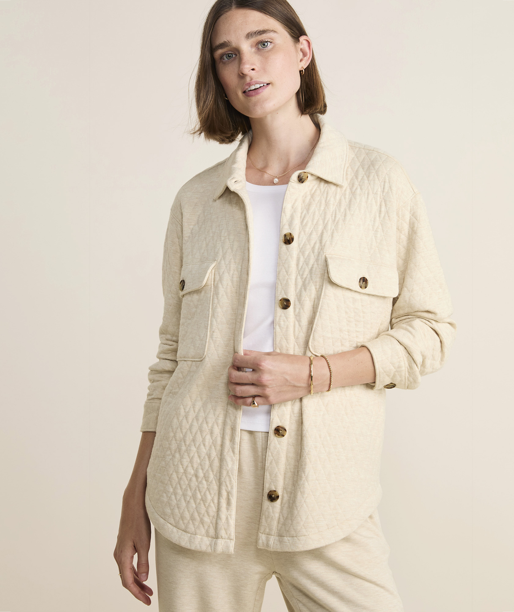 Shop Quilted Dreamcloth Shirt Jacket at vineyard vines