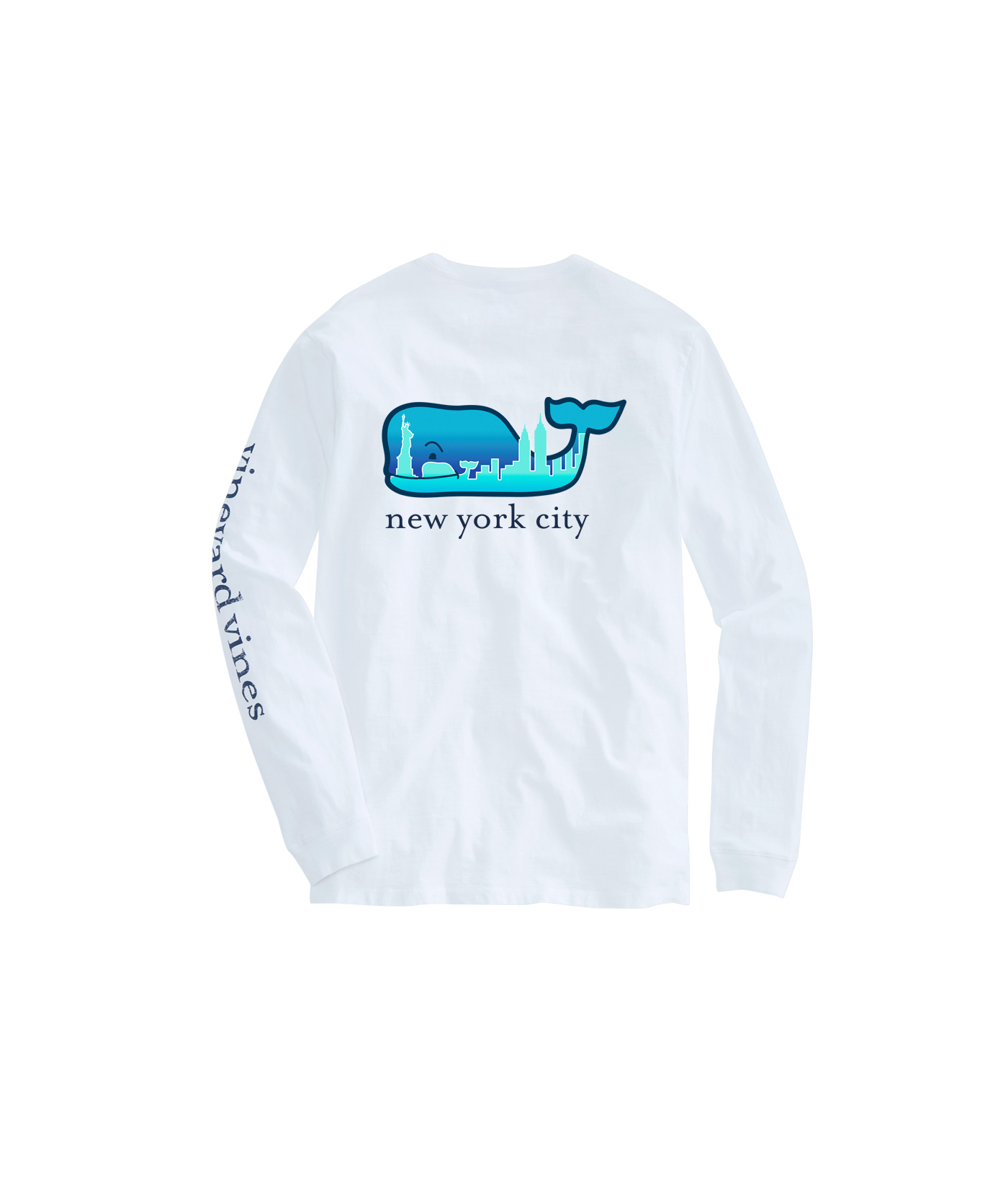 Custom Kentucky State Whale Long Sleeve Tee Shirt in White by Vineyard Vines