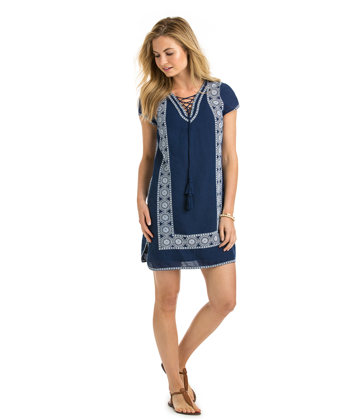 Shop Lace Up Tunic Dress at vineyard vines