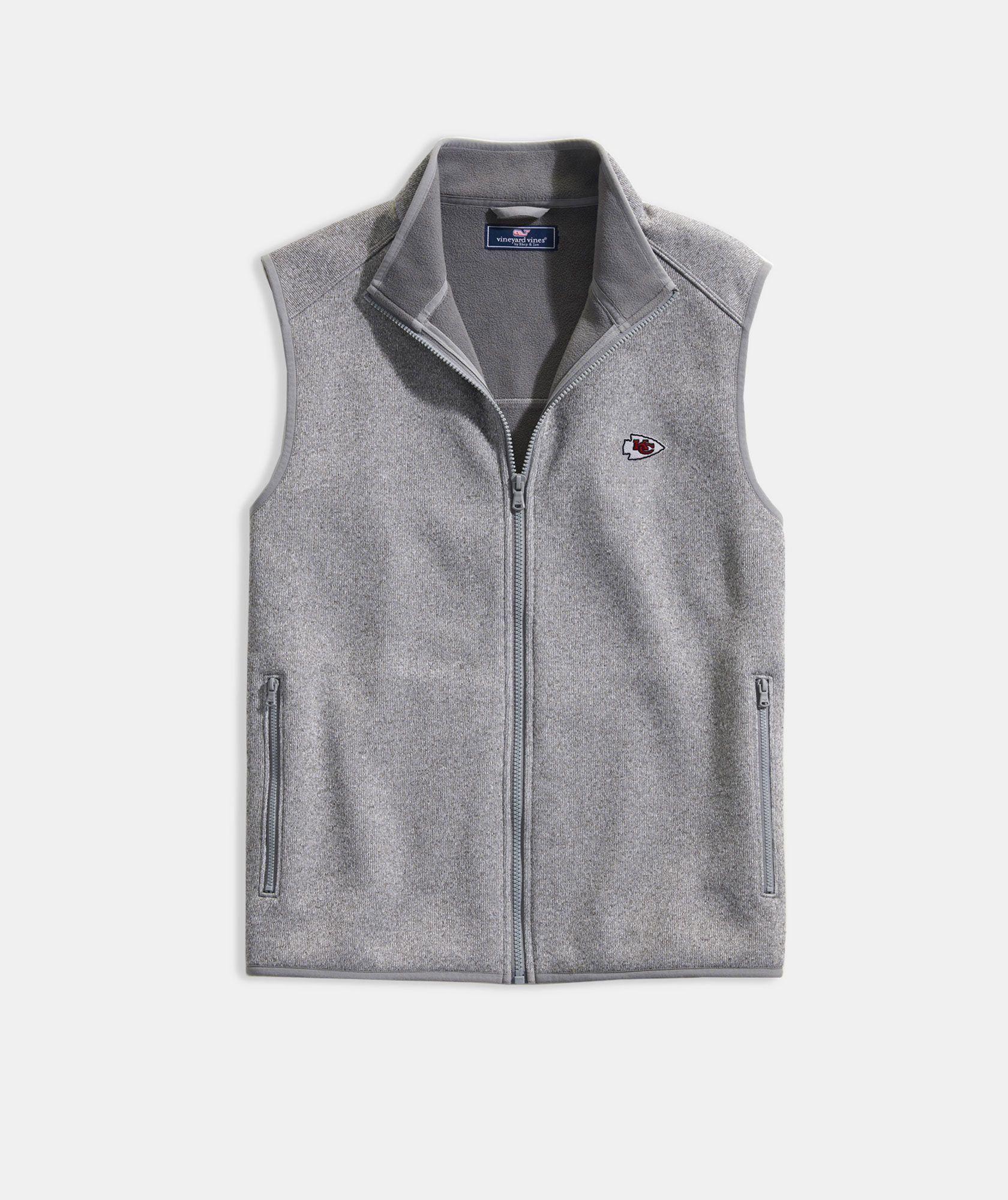 Shop Kansas City Chiefs Mountain Sweater Fleece Vest at vineyard vines