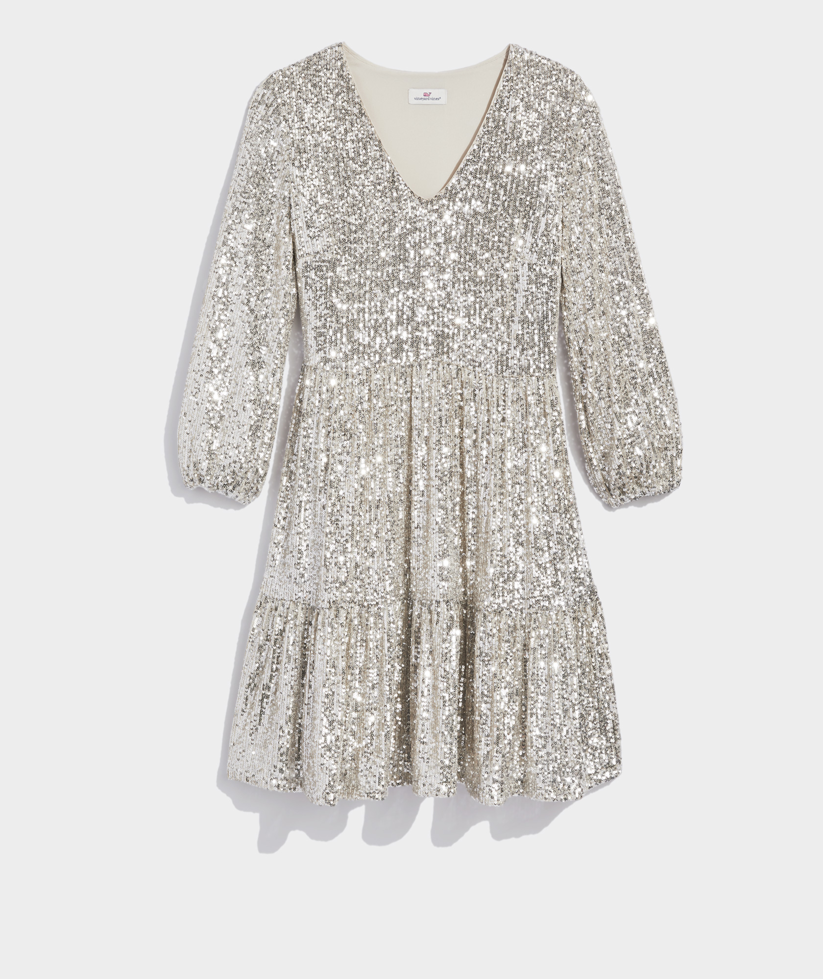 Shop OUTLET Sequin Tiered Dress at vineyard vines