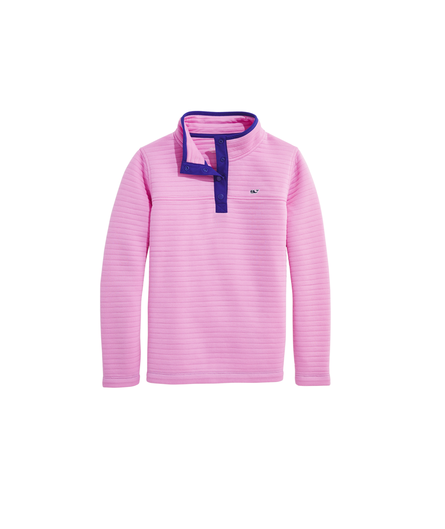 Shop OUTLET Girls' Channel Quilted Snap Pullover at vineyard vines