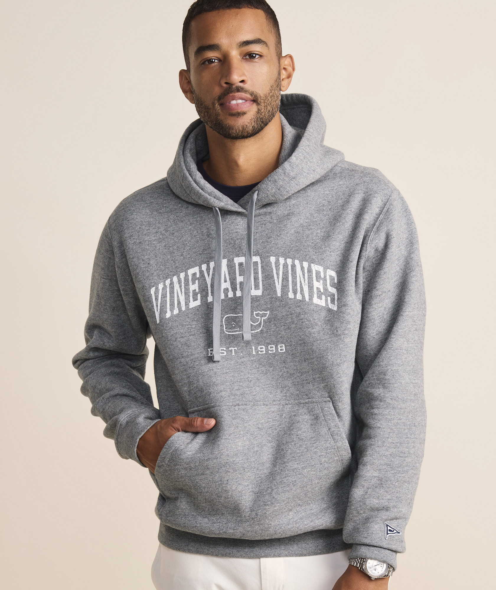 Shop Clean Fleece Graphic Hoodie at vineyard vines