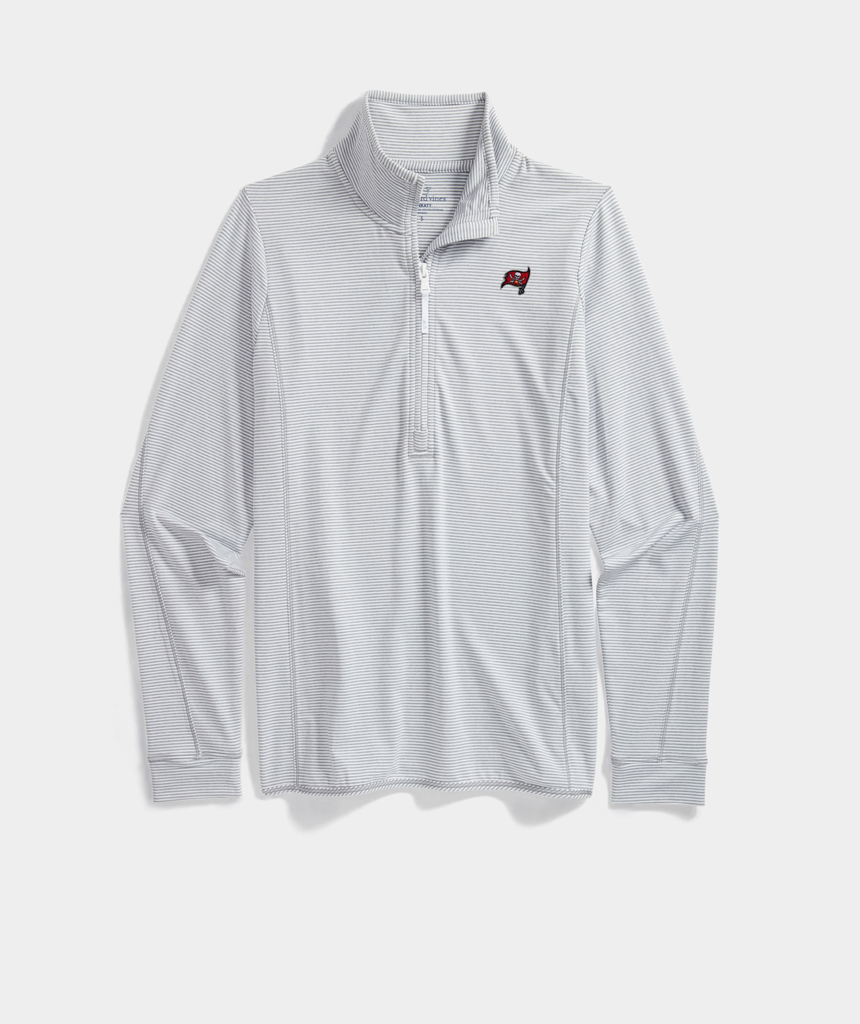 Shop Women's Tampa Bay Buccaneers Micro Stripe Sankaty 1/2-Zip at vineyard  vines