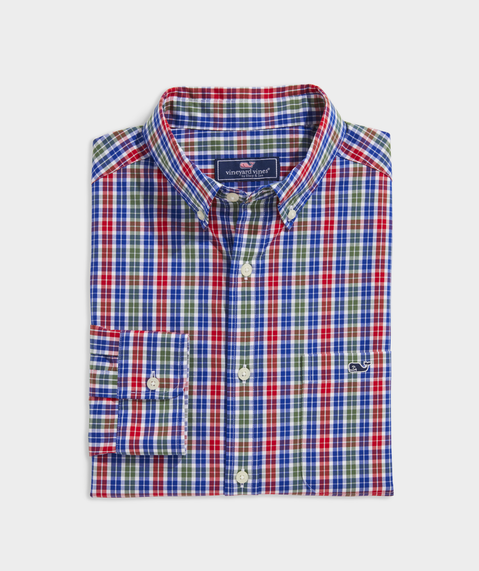 Vineyard Vines Men's Gingham Stretch Poplin Shirt