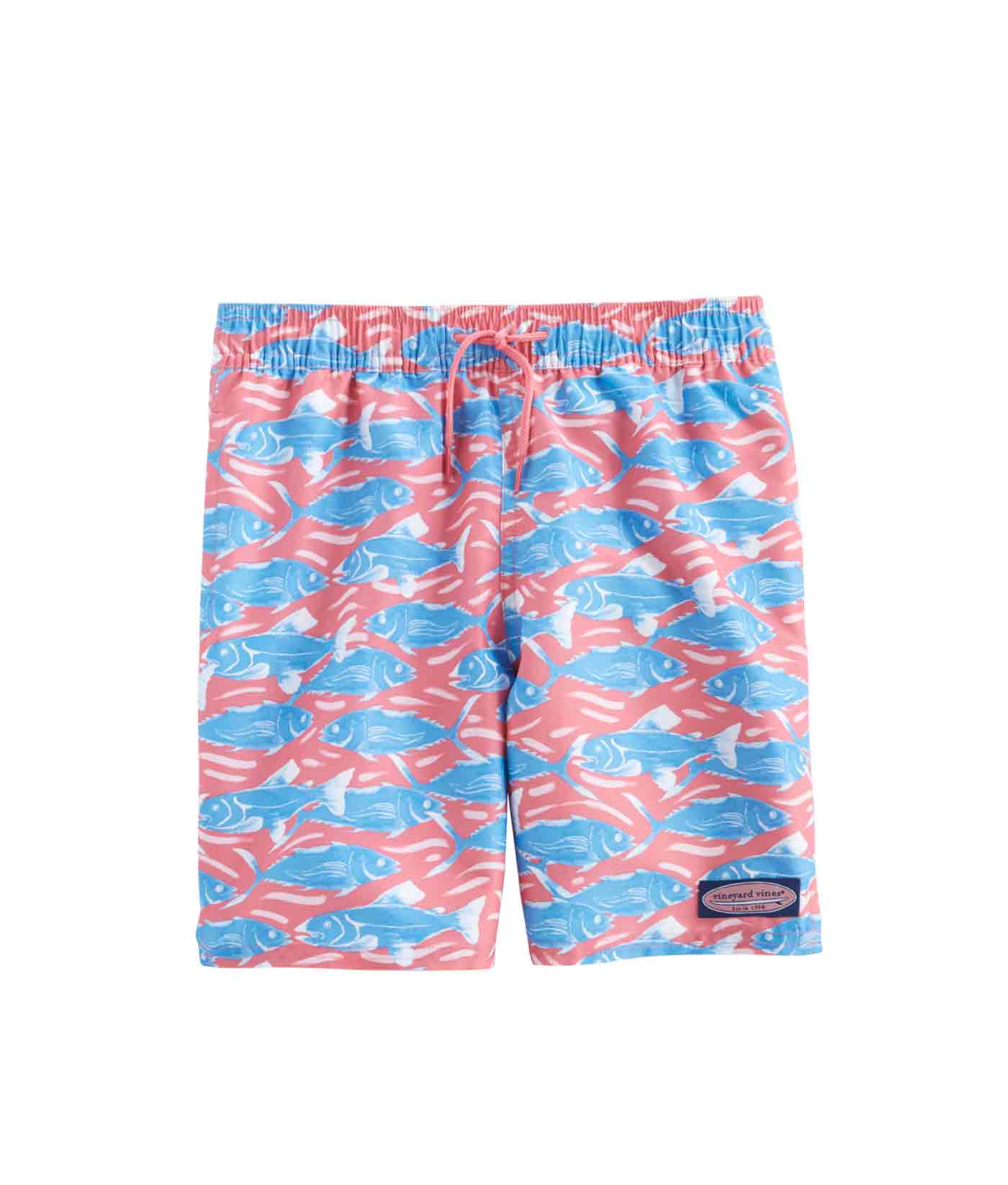 Shop Boys Swimming With Fish Chappy Trunks at vineyard vines